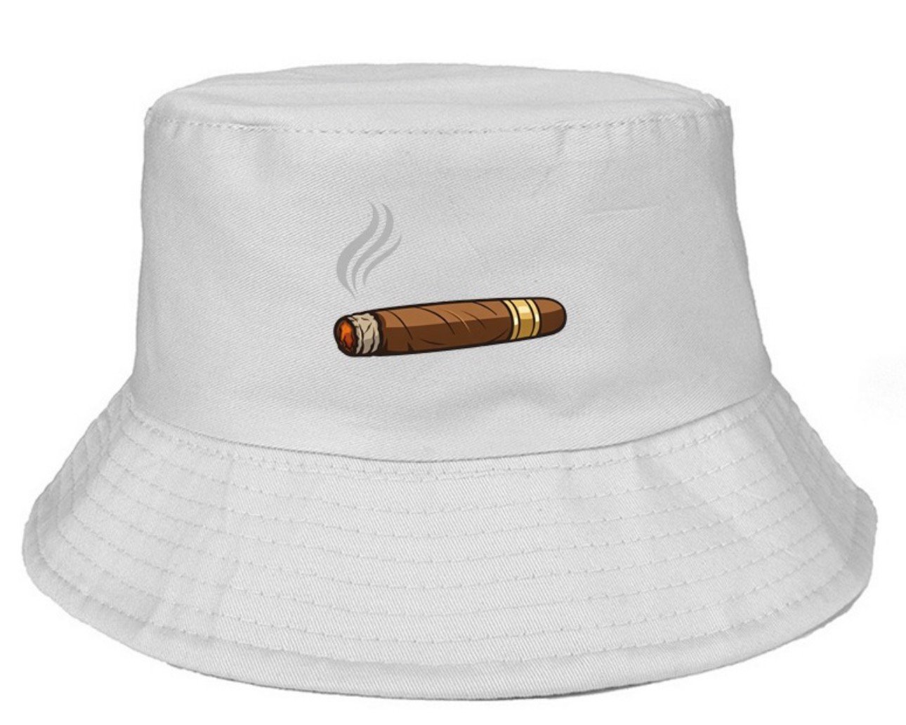 HEAD GEAR BASIC WHITE BUCKET HAT